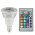 E14 3W RGB Flash LED Light Bulb, Luminous Flux: 240-270lm, with Remote Controller, AC 85-265V