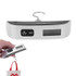50kg x 50g Portable LCD Digital Hanging Travel Luggage Scale with Indoor Thermometer(Silver)