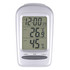 LCD Digital Desk Indoor Thermometer Hygrometer with Date / Clock / Freezing Warning(Silver)