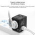 Plug Adapter, Universal US / EU / UK / AU Plug Power Connection Adaptor with 2 USB Charger Socket(Black)