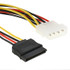 2 x 15 Pin to 4 Pin to 4 Pin Serial SATA Power Adapter Cable, Core Material: Aluminium + Magnesium, Length: 18cm