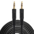 Aux Cable, 3.5mm Male Mini Plug Stereo Audio Cable, Length: 10m (Black + Gold Plated Connector)