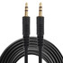 Aux Cable, 3.5mm Male Mini Plug Stereo Audio Cable, Length: 5m (Black + Gold Plated Connector)