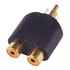 RCA plug to 2x RCA Sockets (Gold Plated)