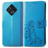 For Infinix Zero 8 Four-leaf Clasp Embossed Leather Case with Lanyard & Card Slot & Wallet & Holder(Blue)