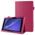 Litchi Texture Leather Case with Holder for Sony Xperia Tablet Z2 10.1(Magenta)