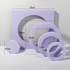 Round Combo Kits Geometric Cube Solid Color Photography Photo Background Table Shooting Foam Props (Purple)