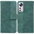 For Xiaomi 12 Pro Geometric Embossed Leather Phone Case(Green)