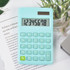 8-digit Candy Colored Solar Calculator Multifunctional Mini Student Electronic Calculator(Pine Stone Green)