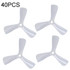 10 Packs / 40pcs iFlight Cine 3040 3 inch 3-Blade FPV Freestyle Propeller for RC FPV Racing Freestyle Drones BumbleBee MegaBee Accessories (White)