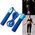 Jump Ropes with Counter Sports Fitness Adjustable Fast Speed Counting Jump Skip Rope Skipping Wire(Blue)