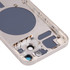 Back Housing Cover with SIM Card Tray & Side  Keys & Camera Lens for iPhone 13(White)