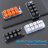 MKESPN Shortcut Macro Defined Wired Samll Keypad Single Handed Gaming Keyboard(Transparent)