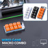 MKESPN Shortcut Macro Defined Wired Samll Keypad Single Handed Gaming Keyboard(Transparent)