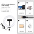 PULUZ 7.9 inch 20cm USB RGB Light+ 1.1m Tripod Mount Dimmable LED Dual Color Temperature LED Curved Light Ring Vlogging Selfie Photography Video Lights with Phone Clamp(Black)