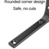 150x125mm Arc Triangle Bracket Stainless Steel I Type Support Holder With Screw(Black)