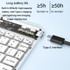 Transparent Lighting Bluetooth Keyboard 10 Inch Wireless Silent Keypad(White)