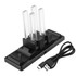 6 in 1 USB Charging Dock Station Stand / Controller Support  Charger with LED Indication  for Nintend Switch & Joy-Con & Pro Controller(Black)