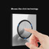 86mm Round LED Tempered Glass Switch Panel, Gray Round Glass, Style:Three Open Dual Control