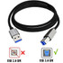 JUNSUNMAY USB 3.0 Male to USB 3.0 Male Cord Cable Compatible with Docking Station, Length:2m