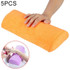5 PCS Soft Hand Rests Washable Hand Cushion Sponge Pillow Holder Arm Rests Nail Art Manicure Hand Pillow Cushion(Yellow)