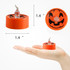 12 PCS Halloween Electronic LED Candle Light, Color: Yellow Light Flash(Orange Shell Ghost Face)