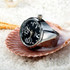 2PCS L04 Dial Quartz Analog Watch Creative Steel Cool Elastic Quartz Finger Ring Watch for Men / Women(Black)