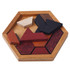 Children Wooden Toys Hexagon Puzzle Geometric Abnormity Shape Puzzle Tangram