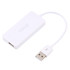 4 Ports USB 2.0 HUB, Plug and Play, White(White)