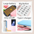 N509 Women Flip Phone, 2.4 inch, 6800mAh, Support FM, Flashlights, MP3, Big Keys, Dual SIM, EU Plug (Blue)