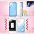 N509 Women Flip Phone, 2.4 inch, 6800mAh, Support FM, Flashlights, MP3, Big Keys, Dual SIM, EU Plug (Blue)