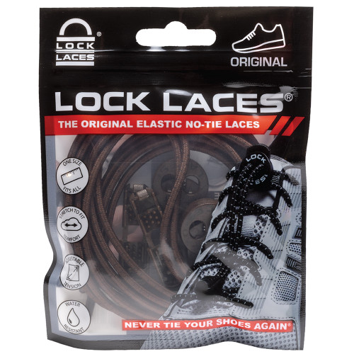 Lock Laces Brown Shoelace