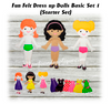 In The Hoop Felt Fun Dress Up Doll Starter Set Embroidery Machine Designs