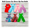 Felt Dress Up Fun Doll Ball Gown Embroidery Machine Design set