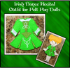 In The Hoop Irish Dance Recital Dress for Felt Fun Dolls Embroidery Machine Design