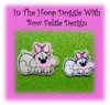 In The Hoop Doggie With Bow Feltie Embroidery Machine Design