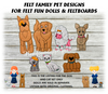 In the Hoop Felt Play Pets Embroidery Machine Design Set