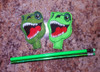 In The Hoop Dino Rex Pencil Topper Embroidery Machine Design