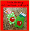 In The Hoop Gift Card Holder With Apple Machine Embroidery Design