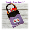 In The Hoop Halloween Teat Bag Vampire Embroidery Machine Design for 5x7 Hoop