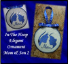 In the hoop Elegant Ornament Mom and Son 1 Embroidery Machine Design