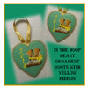 In The Hoop Heart Boots with Yellow Ribbon Ornament Embroidery Machine Design