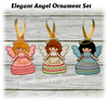 IN The Hoop Elegant Angels Ornaments Embroidery Machine Design Set