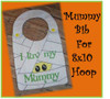 In The Hoop Mummy Bib Embroidery Machine Design for 8x10 Hoop