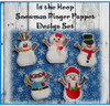 In The Hoop Snowman Finger puppet Embroidery Machine Design Set