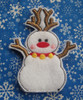 In The Hoop Snowman Finger puppet Embroidery Machine Design Set