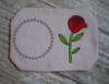 In The Hoop Valentine Rose Mug Rug Embroidery Machine Design for 5"x7" Hoop