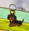 In The Hoop Dashchund 2 Key Fob Embroidery Machine Design