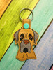 In The Hoop Bull Mastiff Dog Head Key Fob Embroidery Machine Design