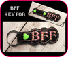 In The Hoop Key Fob BFF Embroidery Machine Design